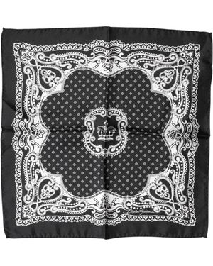 Dolce & Gabbana Bandana Print Square Handkerchief Scarf - Black