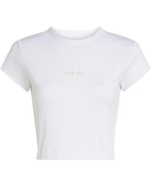Calvin Klein White Cotton Tops & T