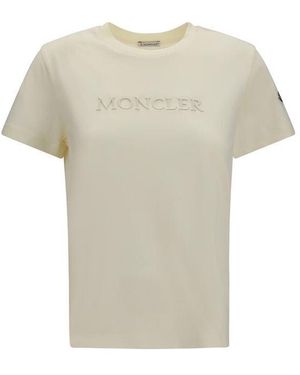 Moncler Beige Cotton T - Natural