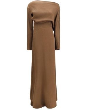 Petar Petrov Brown Silk Casual Dress