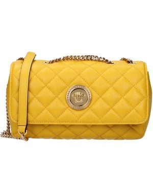 Versace Yellow Leather Shoulder Bag
