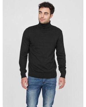 Guess Black Cotton Turtleneck