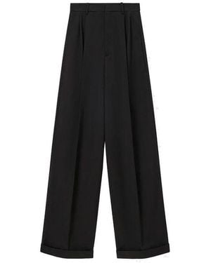 Loewe Cotton And Silk Trousers - Black