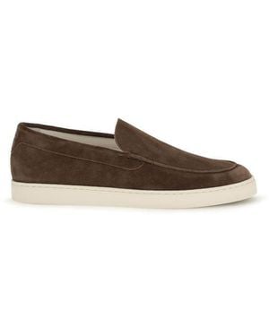 Brunello Cucinelli Brown Calf Leather Bos Taurus Slip