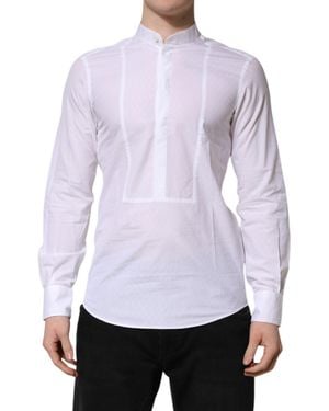 Dolce & Gabbana Cotton Slim Long Sleeves Formal Shirt - White