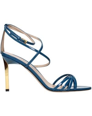 Tom Ford Blue Leather Stiletto Heel Sandals