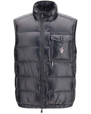 Moncler Black Polyamide Sleveless Jacket - Grey