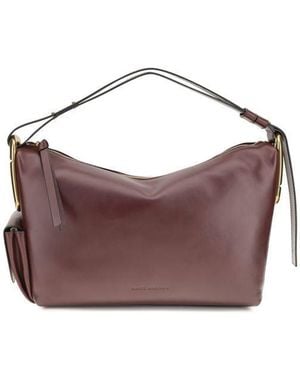 Marc Jacobs Bordeaux Calf Leather Bos Taurus Shoulder Bag - Purple
