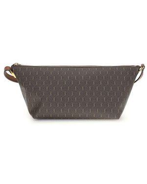 Saint Laurent Brown Leather Shoulder Bag - Grey