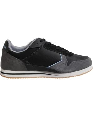 Trussardi Black Grey Lace Up Low Top Casual Trainers Shoes