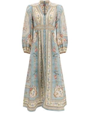 Zimmermann Multicolor Linen Casual Dress