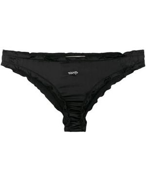 L'Autre Chose Embroidered Slip - Black