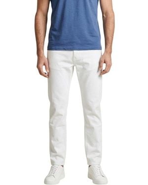 Calvin Klein Beige Cotton Skinny Jeans - Blue