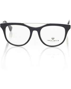 Frankie Morello Geometric Pattern Night Eyeglasses - Blue