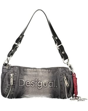 Desigual Black Cotton S Bag - Gray