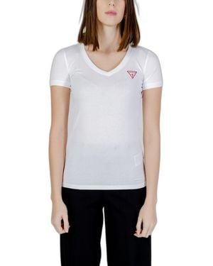 Guess White Cotton Tops & T