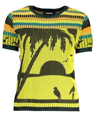 Desigual Viscose Jumper - Yellow