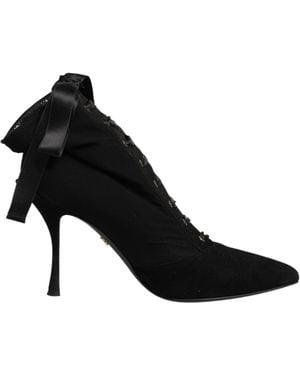 Dolce & Gabbana Stretch Jersey Booties - Black