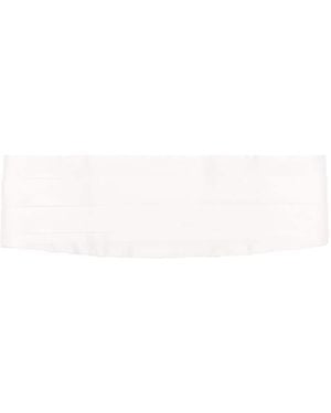 Stella McCartney Pleated Satin Belt - White