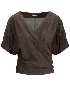 Brunello Cucinelli Wallet Blouse - Black