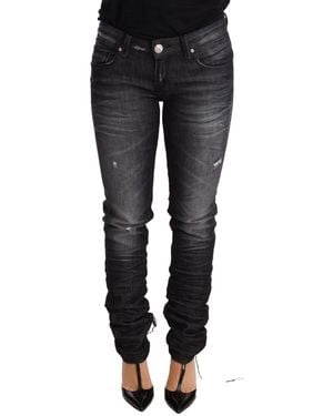 Acht Elegant Low Waist Skinny Denim - Black