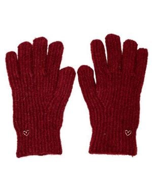 Pieces Multicolour Recycled Polyester Gloves - Red