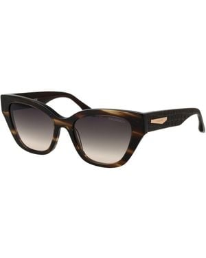Trussardi Brown Acetate Sunglasses - Black
