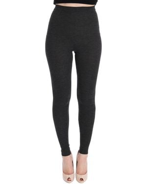 Dolce & Gabbana Wool Stretch Tights - Black