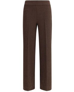 Avenue Montaigne Bouclé Trousers - Brown