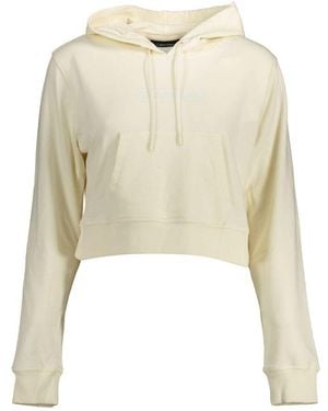 Calvin Klein White Cotton Jumper - Natural
