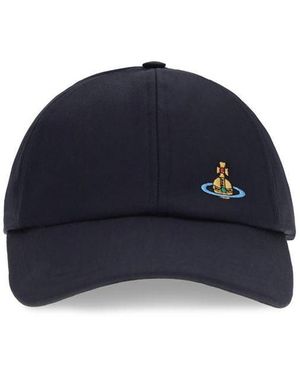 Vivienne Westwood Blue Cotton Cap (baseball Hat)