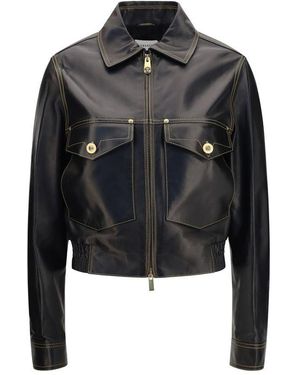 Versace Nappa Leather Jacket - Black