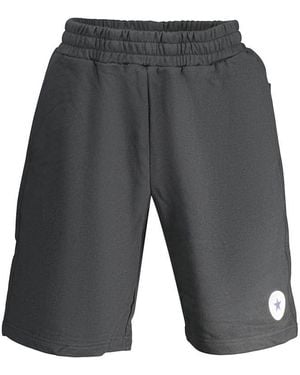 Converse Black Cotton Shorts - Grey