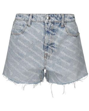 Alexander Wang Blue Cotton Bermuda Shorts