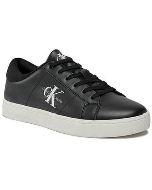 Calvin Klein Black Leather Trainer