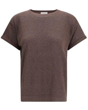 Brunello Cucinelli Lurex T - Brown