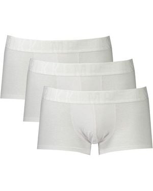 Bikkembergs White Polyester Men's Boxer Briefs Trio Pack