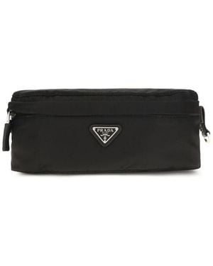Prada Black Recycled Polyamide Clutch Bag