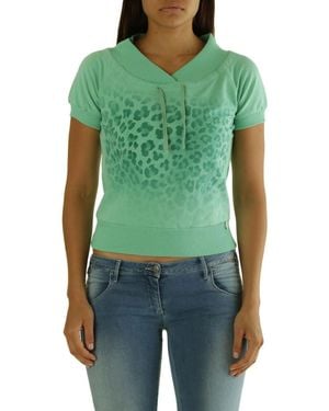 Met Bicolour Cotton T - Green