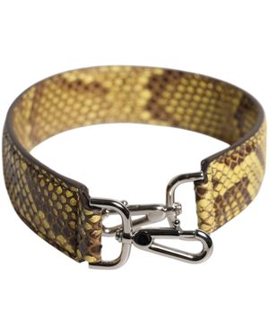 Dolce & Gabbana Yellow Exotic Leather Bag Shoulder Strap - Metallic