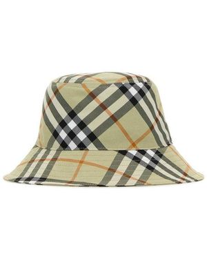 Burberry Check Bucket Hat - Green