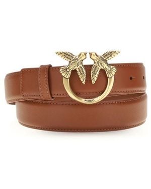 Pinko Brown Calf Leather Bos Taurus Regular Belt