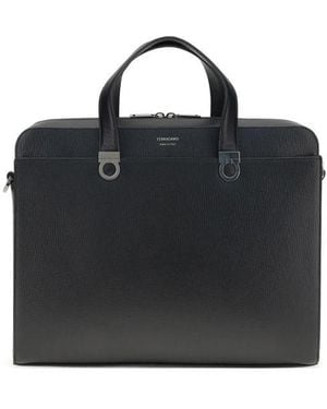 Ferragamo Gancini Business Handbag - Black