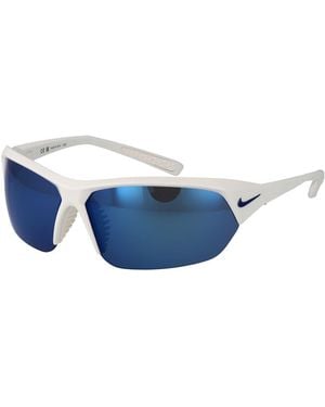 Nike White Plastic Sunglasses - Blue