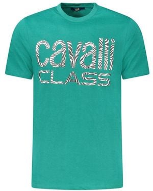 Roberto Cavalli Zebra Print Tee - Green