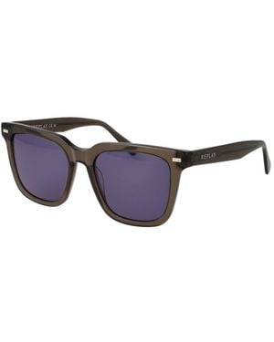 Replay Plastic Sunglasses - Blue