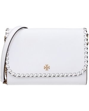 Tory Burch Leather Clutch Bag - White