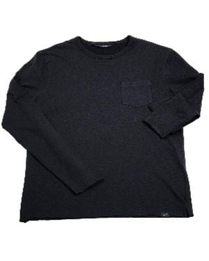 Gas Black Cotton Long Sleeve T
