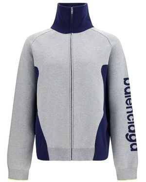 Balenciaga Gray Cotton Sweatshirt - Blue