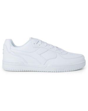 Diadora White Artificial Leather Low Top Trainers